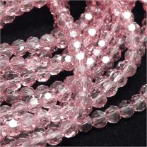 Perles à FACETTES 4mm en Cristal Rose clair